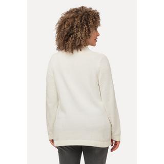 Ulla Popken  Pullover, Strukturstrick, Zopfmuster, Rundhals, Langarm 