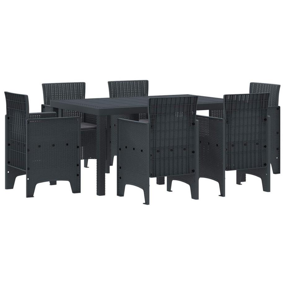 Ensemble de salle à manger pour jardin polypropylène
