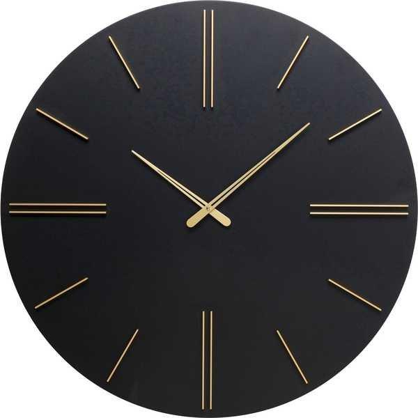 KARE Design Horloge murale Luca noire ronde 70  