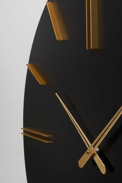 KARE Design Horloge murale Luca noire ronde 70  