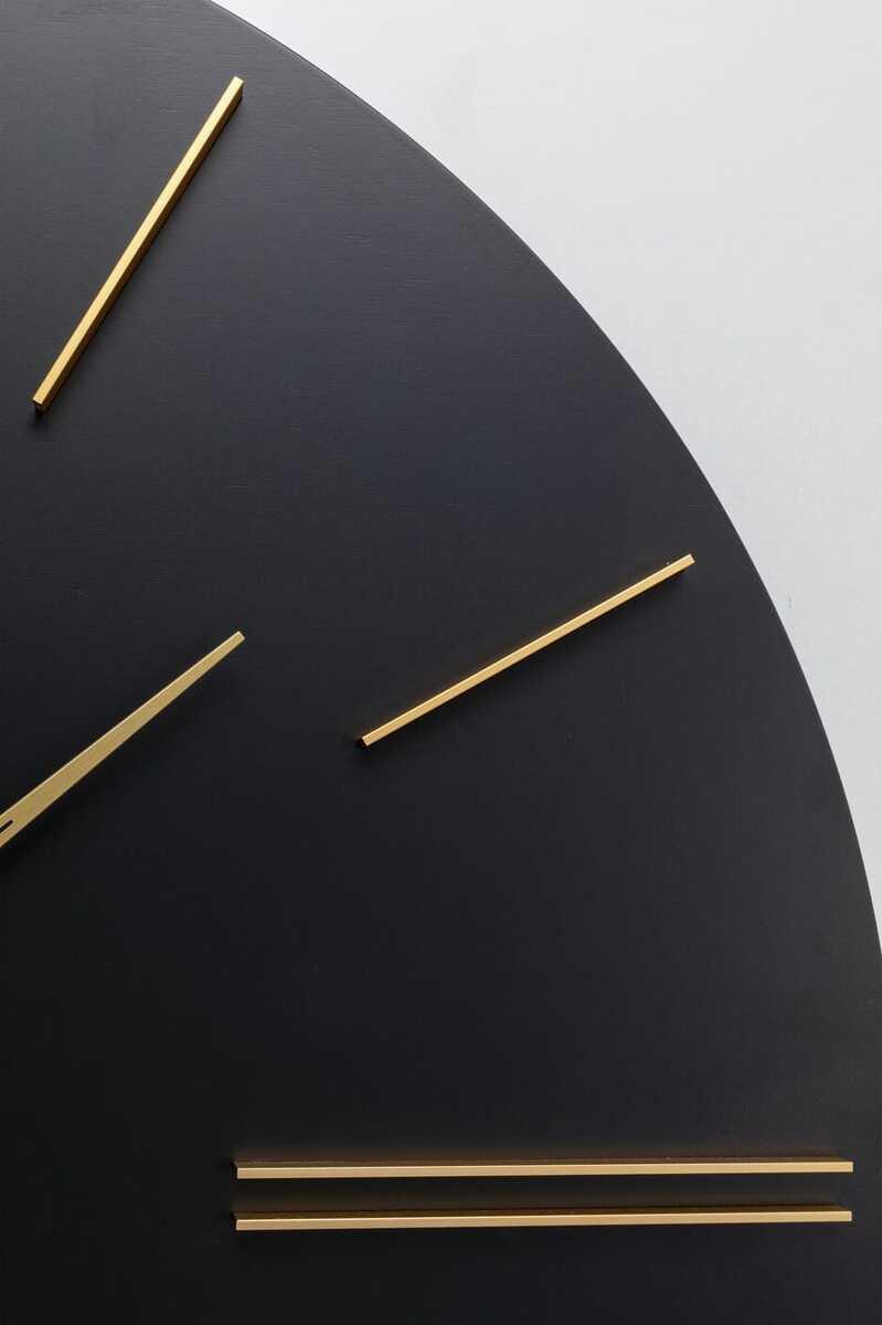 KARE Design Horloge murale Luca noire ronde 70  