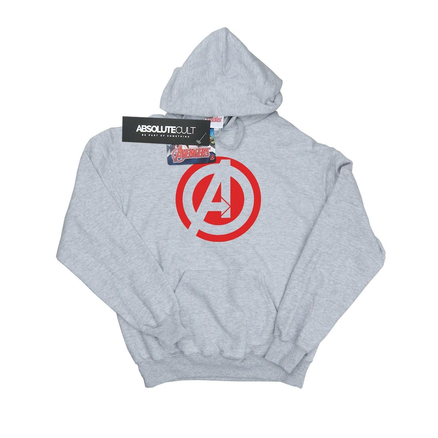 Image of Avenegers Assemble Solid A Logo Kapuzenpullover Unisex Grau 116