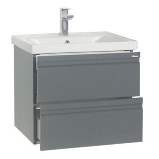 VCM Ensemble de meubles de salle de bains 2-pièces lavabo 60 cm lavabo sans poignée tiroir Silora L  