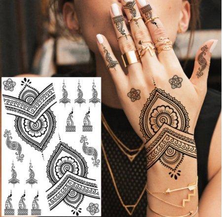 Henna Tattoo Schweiz  Sticker au henné I Faux Tatouage 