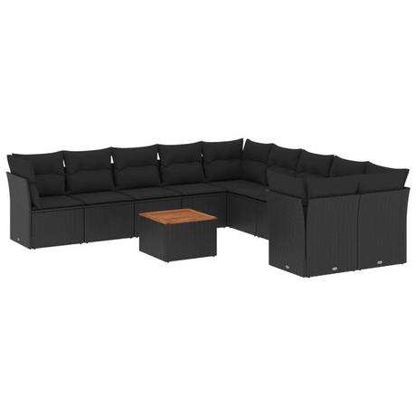 VidaXL set divano da giardino Polirattan  