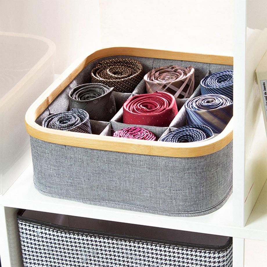 Calicosy Korbrahmen aus Bambus, 9 Fächer,e Farbe  