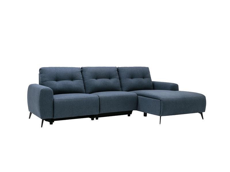 Vente-unique Relaxsofa Ecksofa Stoff  Ecke Rechts NERUDA  