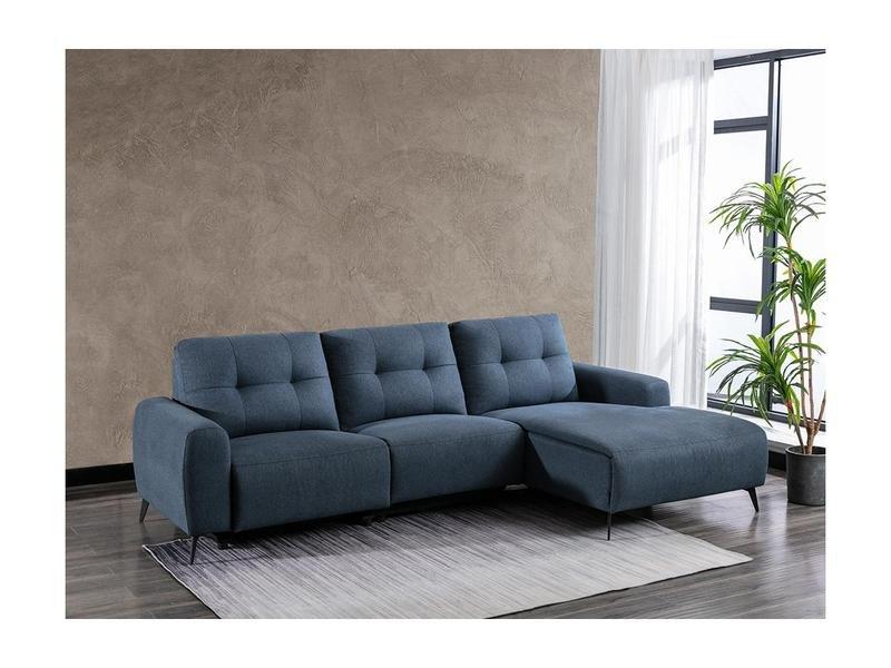 Vente-unique Relaxsofa Ecksofa Stoff  Ecke Rechts NERUDA  