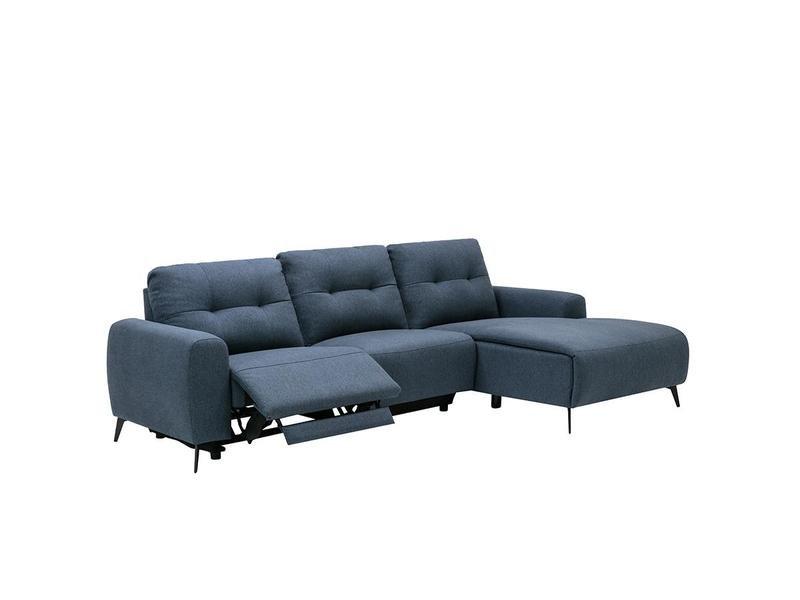 Vente-unique Relaxsofa Ecksofa Stoff  Ecke Rechts NERUDA  