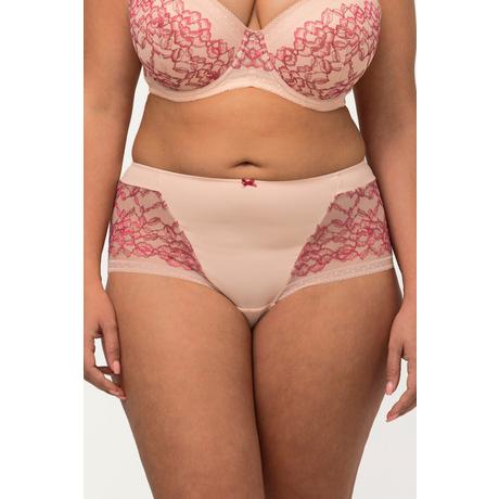 Ulla Popken  Hipster in microfibra con pizzo bicolore 