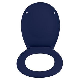 spirella Toilettensitz Duroplast NEELA Matt Dunkelblau - Verchromte ABS-Scharniere  