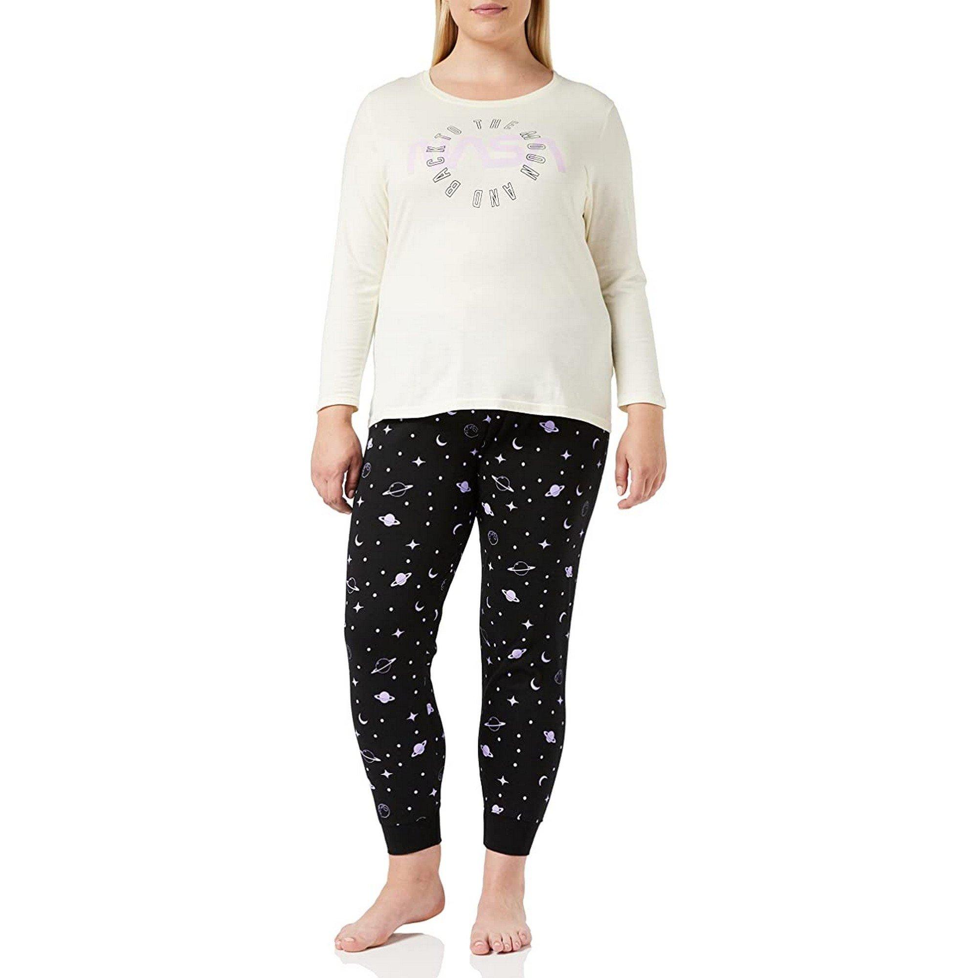Image of To The Moon And Back Schlafanzug Mit Langer Hose Unisex Offwhite XL