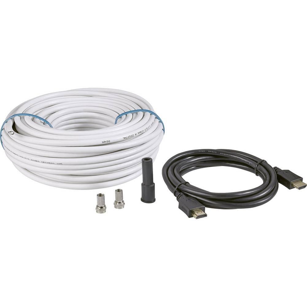 Image of Bkl Electronic Sat-anschluss-set (sat-koaxialkabel + Hdmi-kabel + 2x F-stecker+schutztülle) Unisex