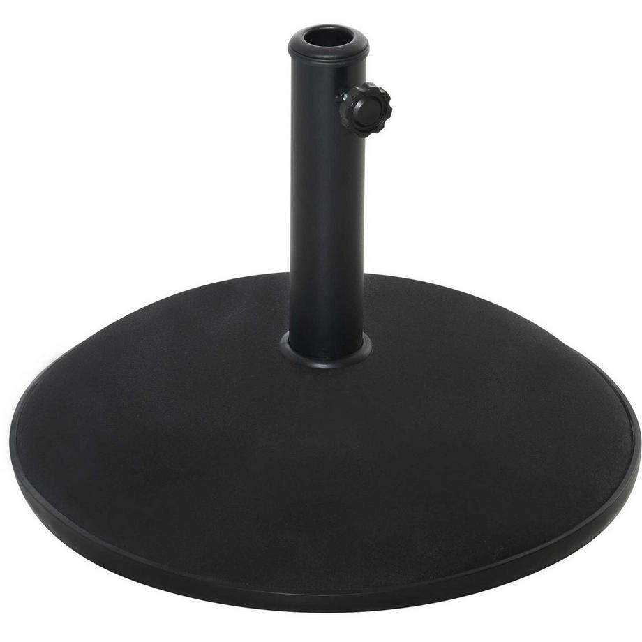 Northio Pied De Parasol Pied De Parasol Pied De Parasol 25Kg Acier + Ciment Noir ∅49 X 37 Cm  