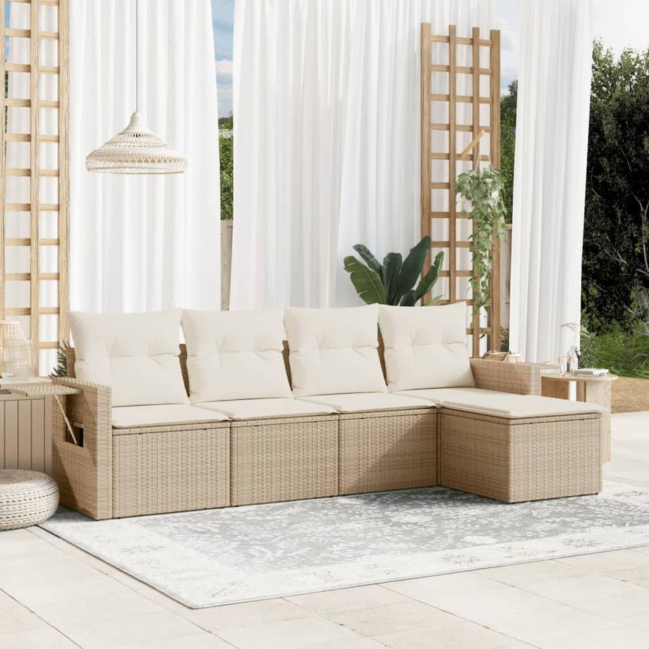VidaXL Ensemble de canapés de jardin rotin synthétique  