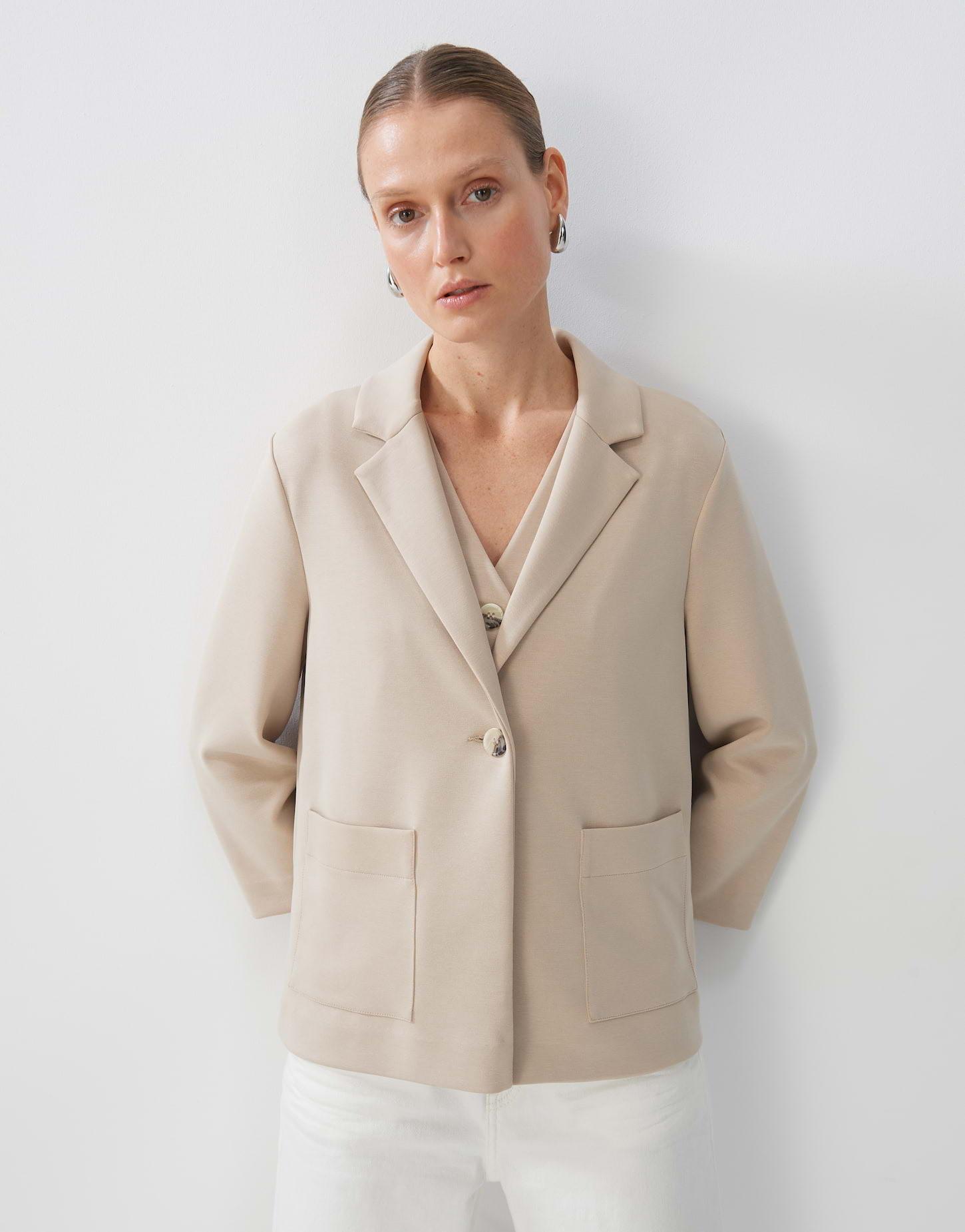 Image of Sweatblazer Nosalie Gerader Schnitt Damen Weizen 40