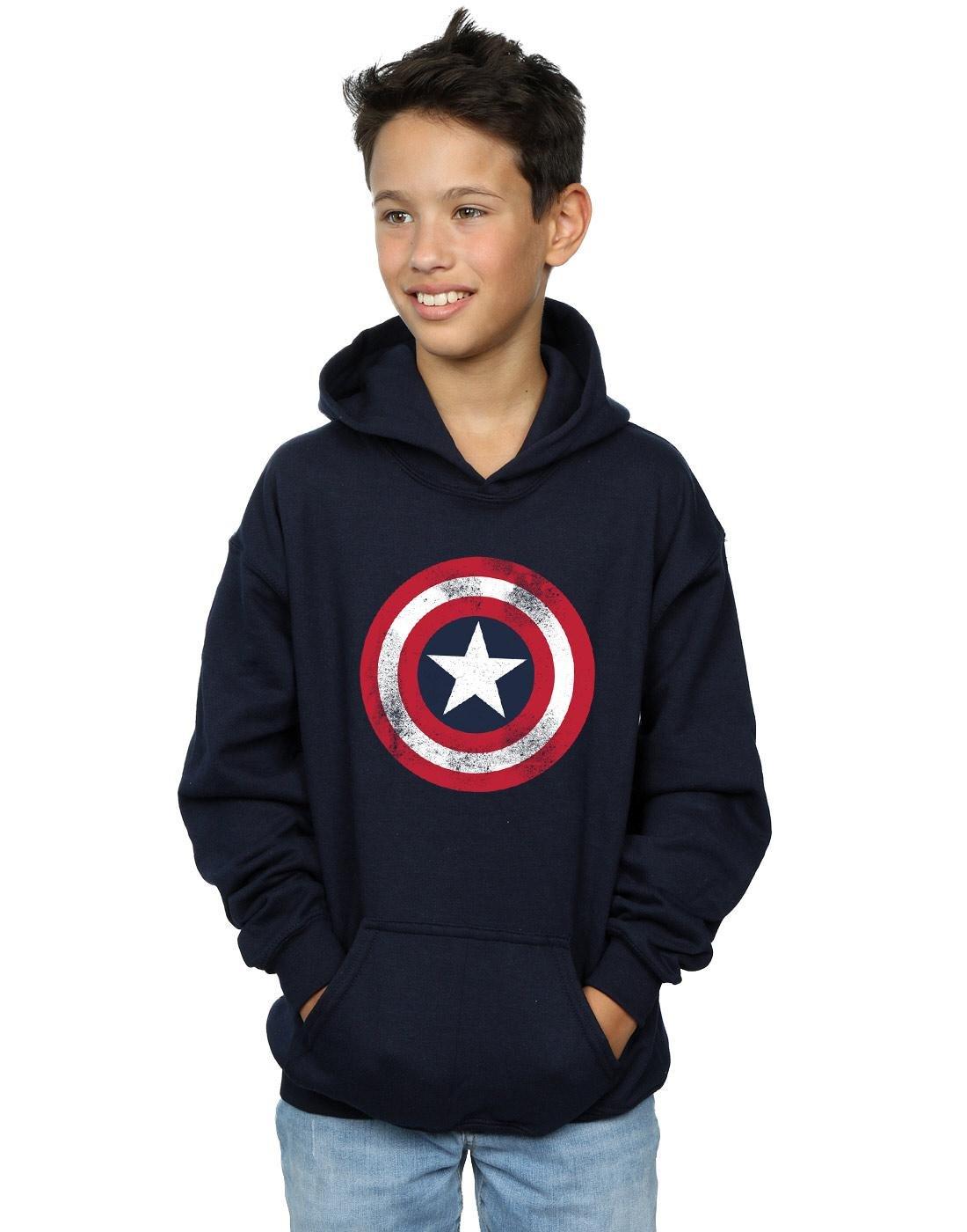 MARVEL  Captain America Distressed Shield Kapuzenpullover 