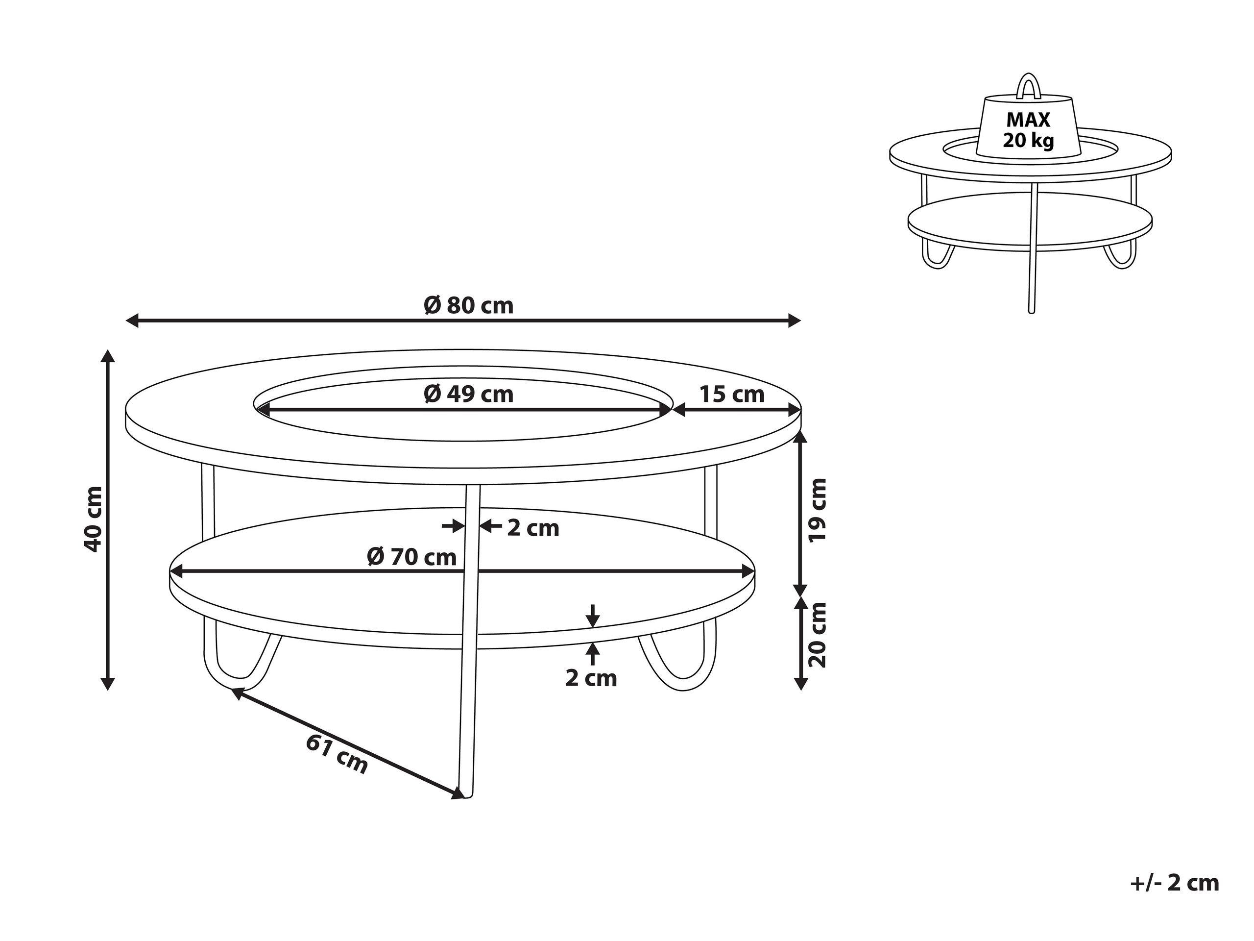 Beliani Table basse en MDF Moderne CHICO  