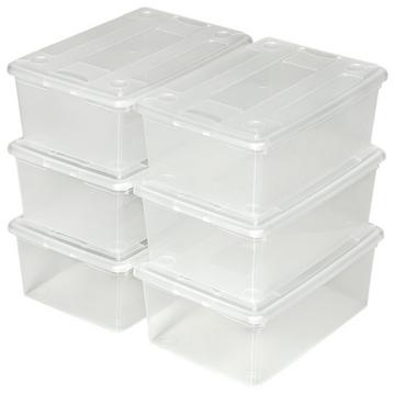 24 boîtes de rangement plastique