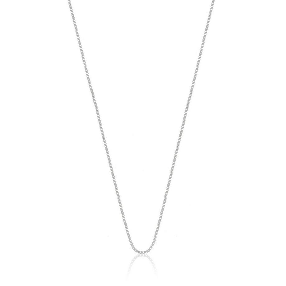 Collier en or blanc chaine vénitienne 750, 0,8mm, 40cm