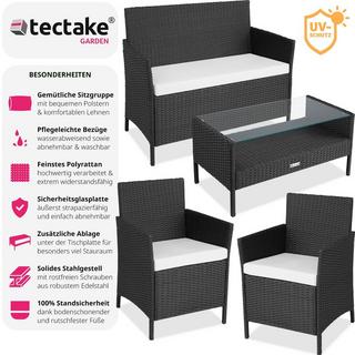 Tectake Set da giardino in rattan Madeira  