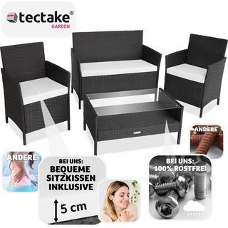 Tectake Set da giardino in rattan Madeira  