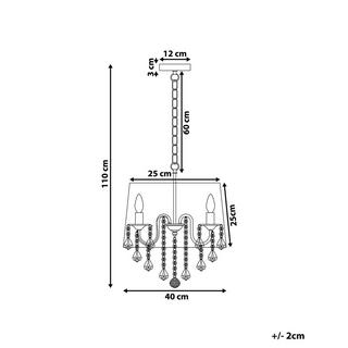 Beliani Lampe suspension en Polyamide Glamour EVANS  