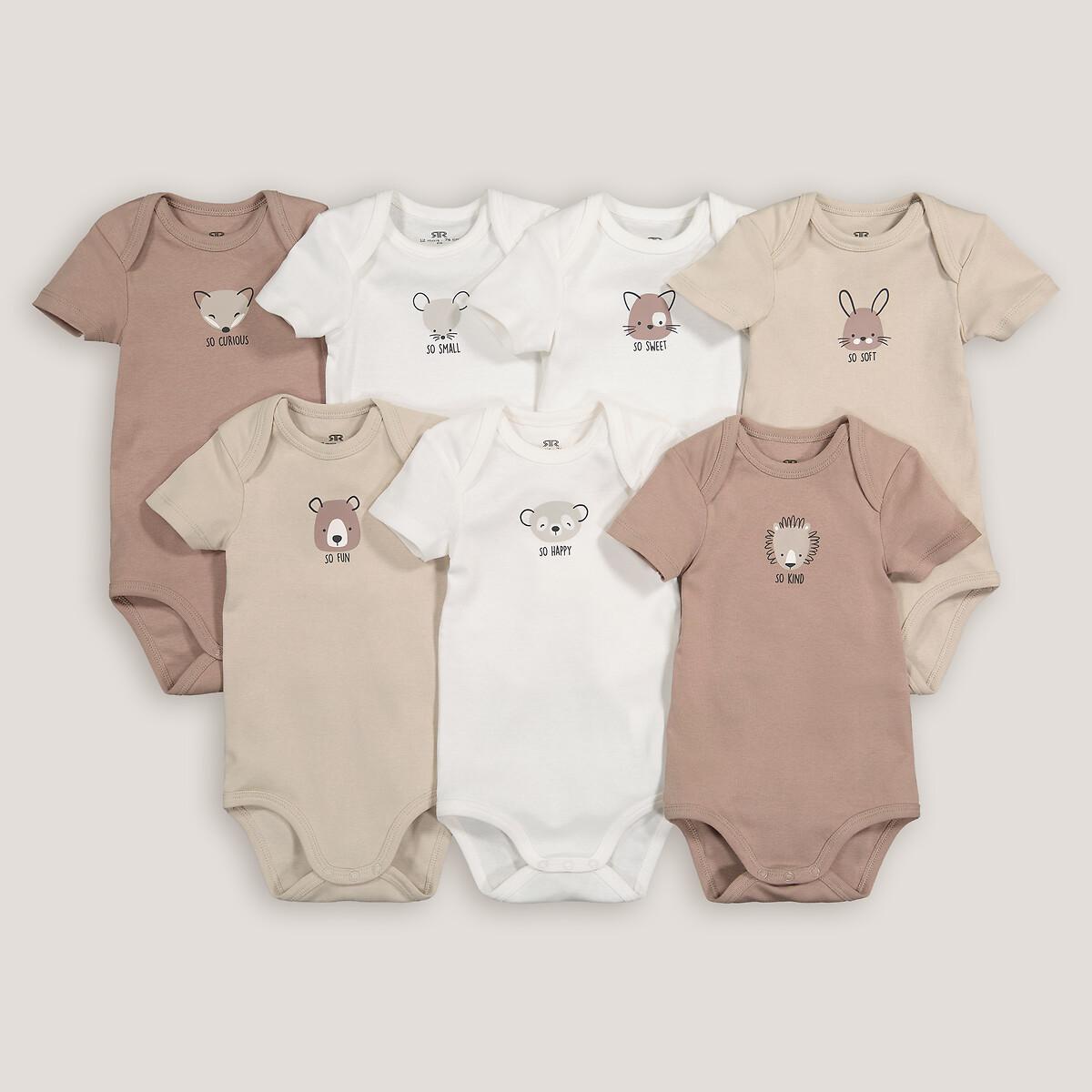 Image of 7er-pack Kurzärmelige Bodys Unisex Braun 18M