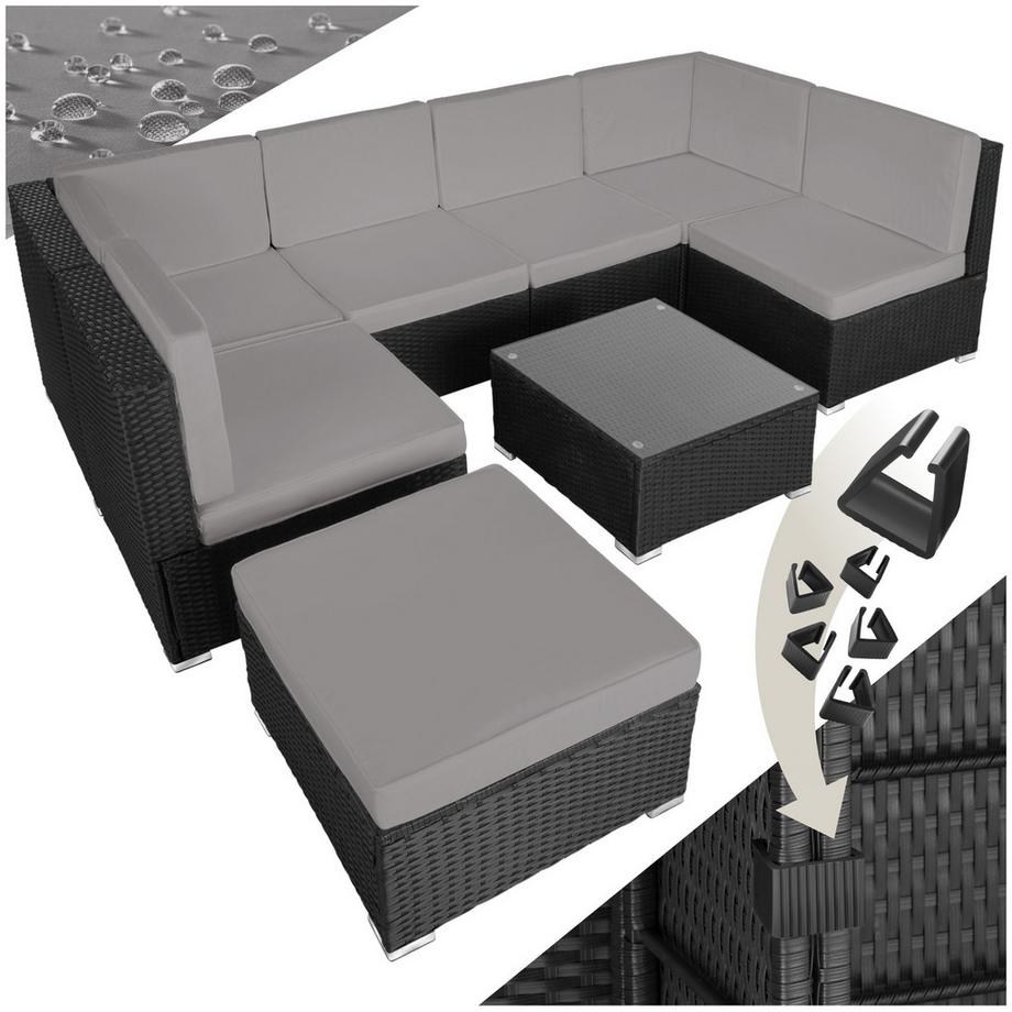 Tectake Salottino in rattan  Venezia da 6 a 7 persone  