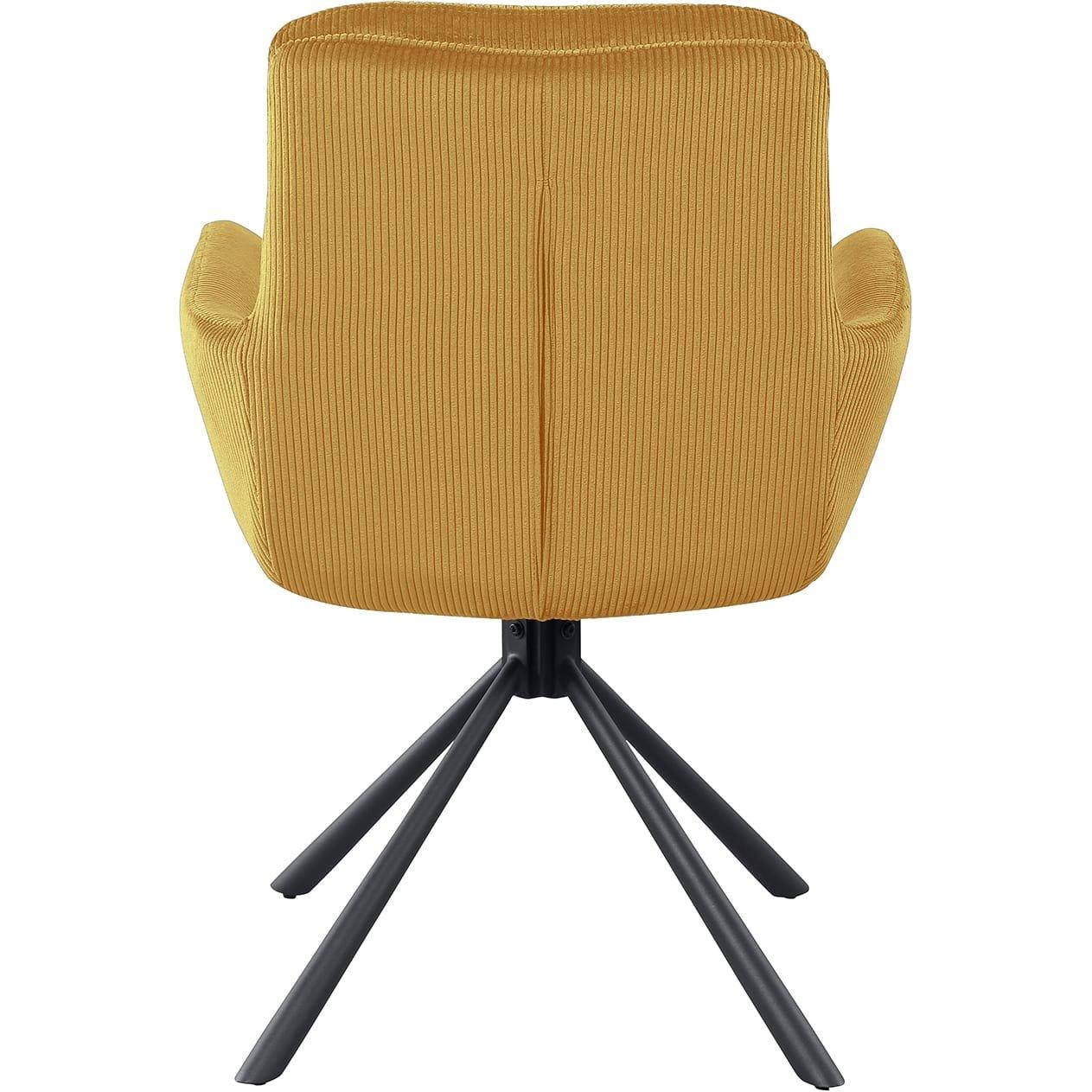 mutoni Chaise de salle à manger avec accoudoirs Zupstix or  