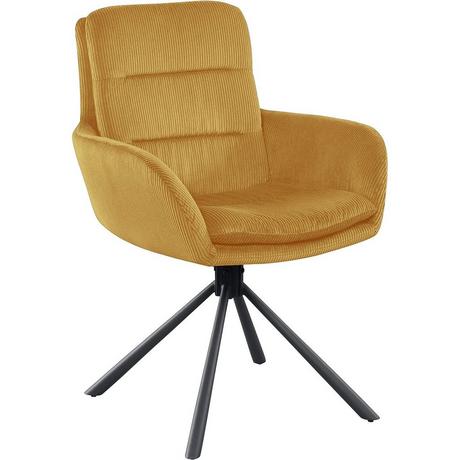 mutoni Chaise de salle à manger avec accoudoirs Zupstix or  