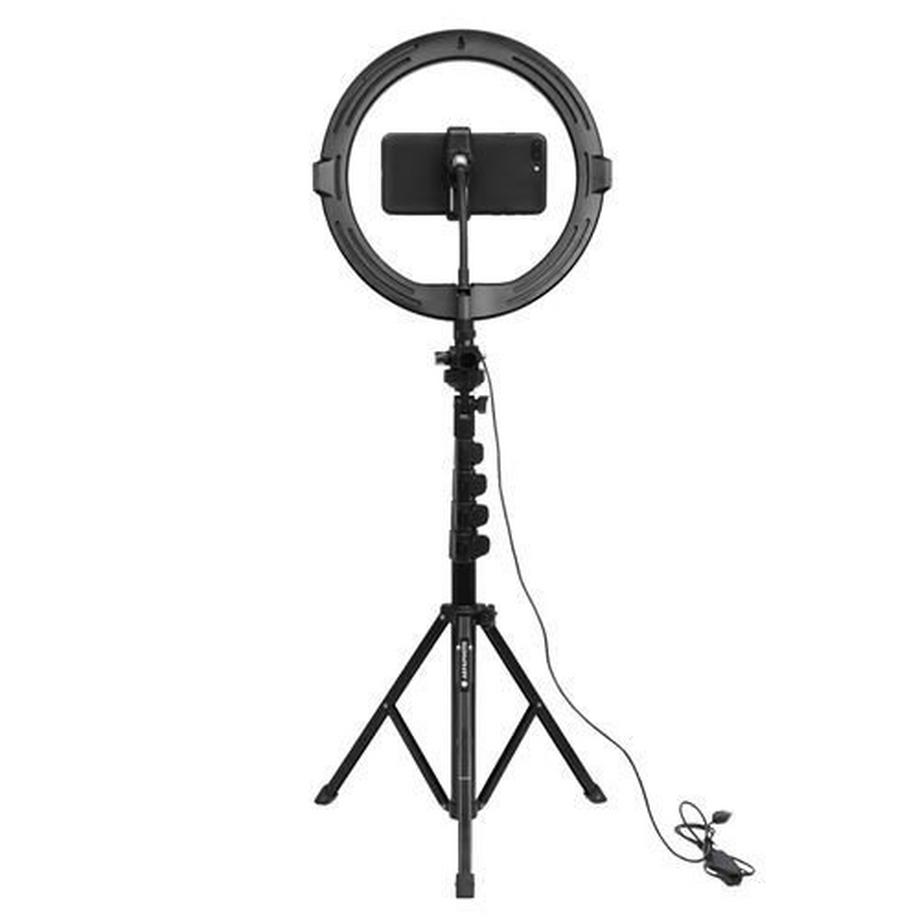 Agfaphoto  Verstellbares Stativ + LED-Ring Agfaphoto ARL11XL Schwarz 