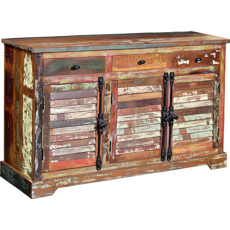 mutoni Sideboard bois recyclé multicolor 150  