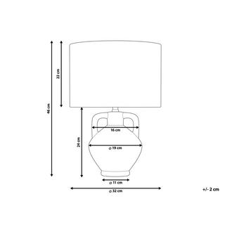 Beliani Lampe à poser en Céramique Moderne LABRADA  