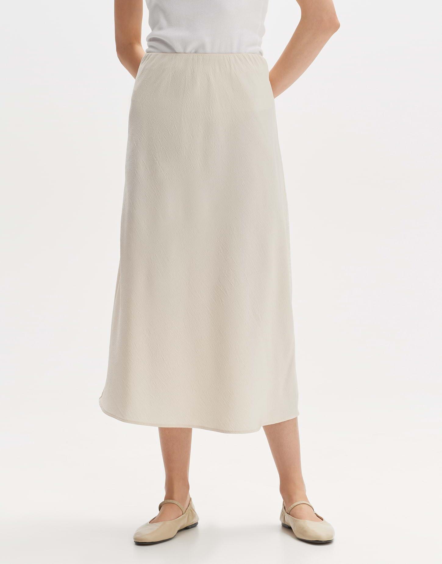 Image of Satinrock Runi A-linie Damen Beige 38