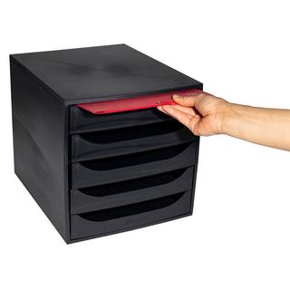 Exacompta Module de classement Ecobox+ Ecoblack 5 tiroirs  