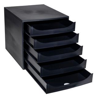 Exacompta Cassettiera Ecobox+ Ecoblack 5 cassetti  