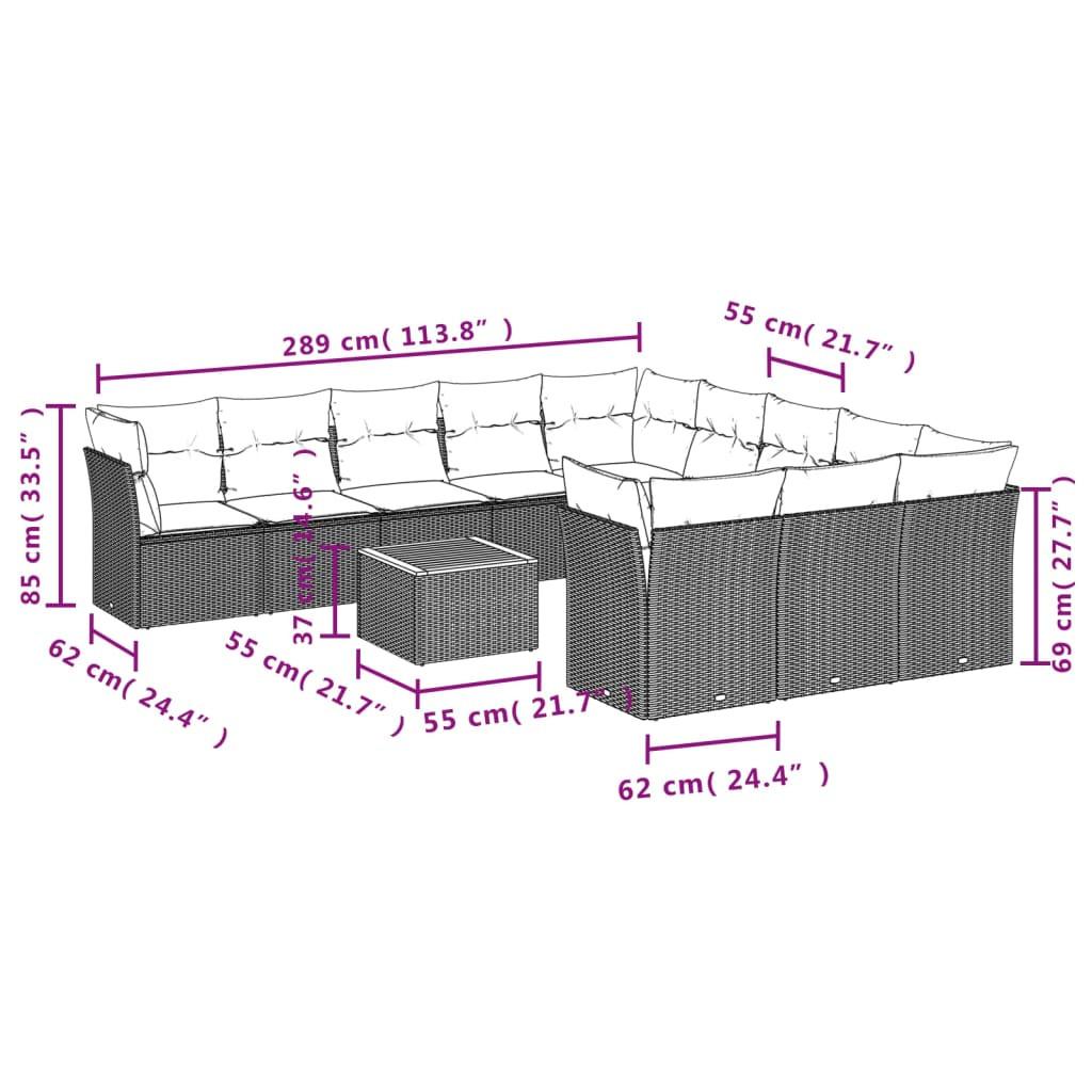 VidaXL Garten sofagarnitur poly-rattan  