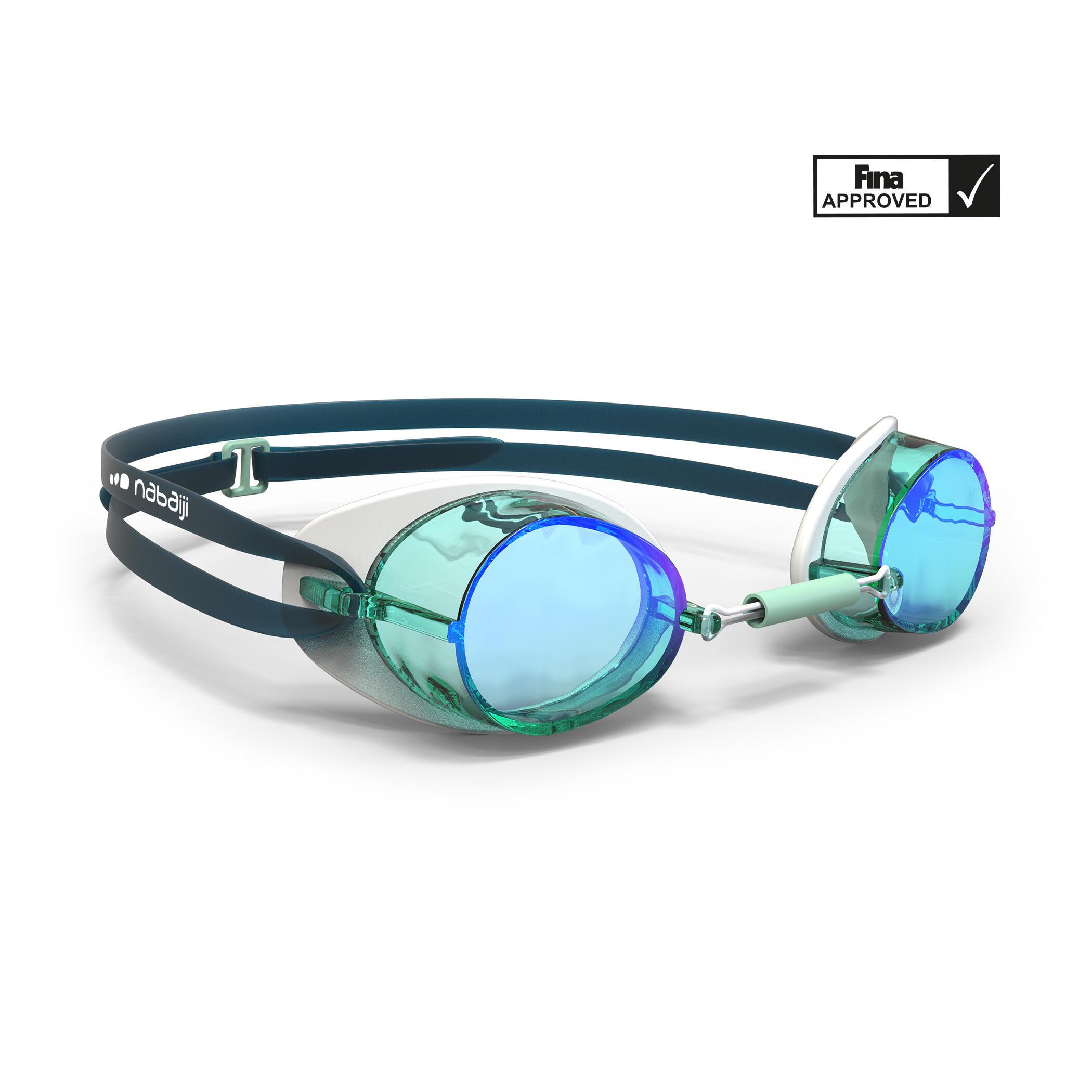Image of Schwimmbrille - 900 Swedish Unisex Blau Bedruckt ONE SIZE