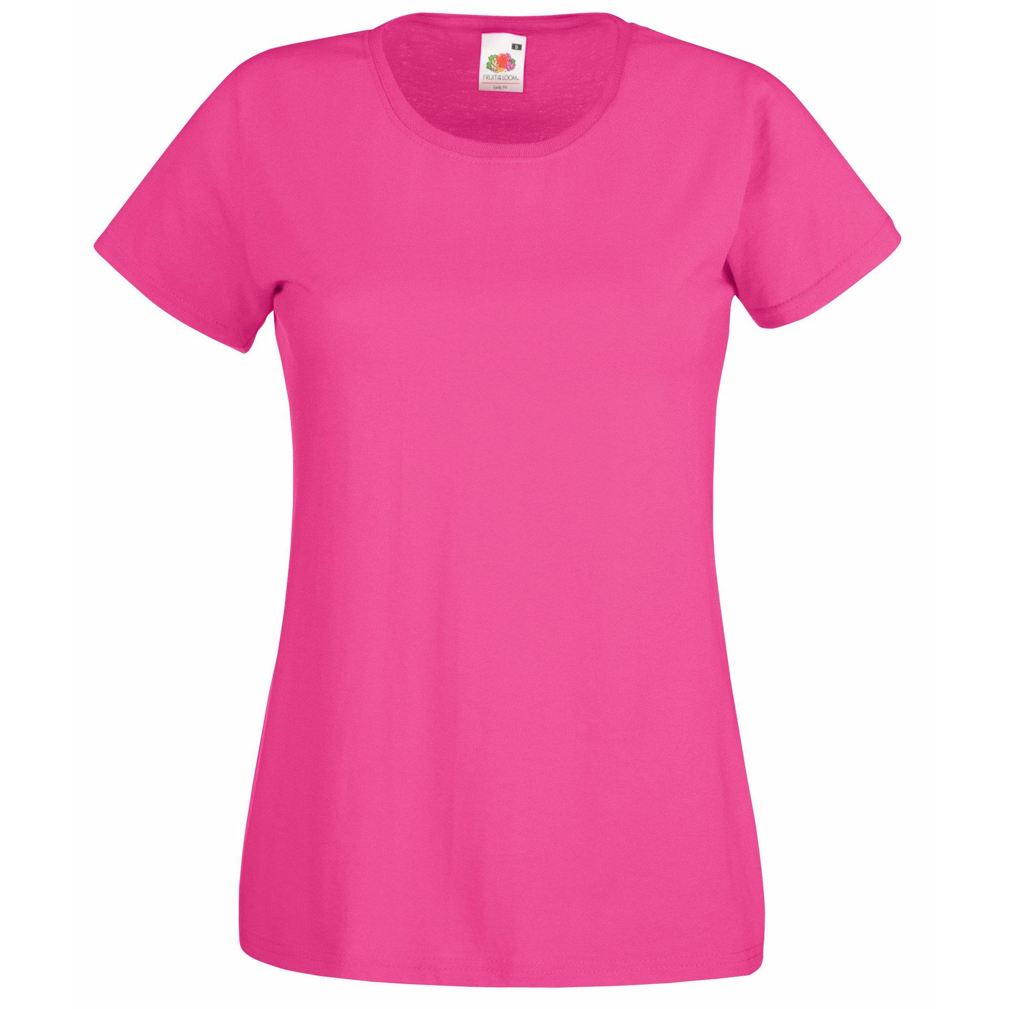 Image of Ladyfit Tshirt (5 Stückpackung) Damen Fuchsia XXL