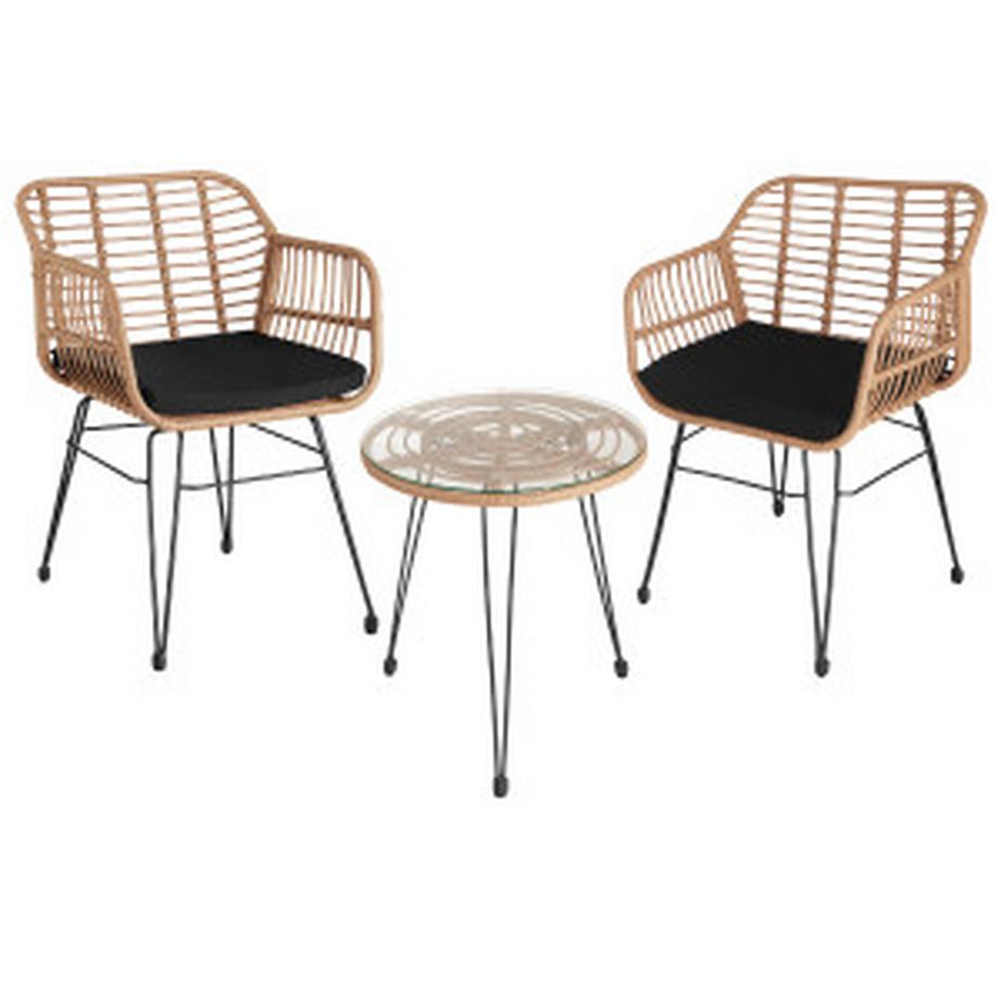 Rattan Sitzgruppe Molfetta für 2 Personen widerstandsfähig