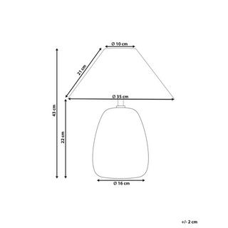 Beliani Lampada da tavolo en Ceramica Moderno LUCHETTI  