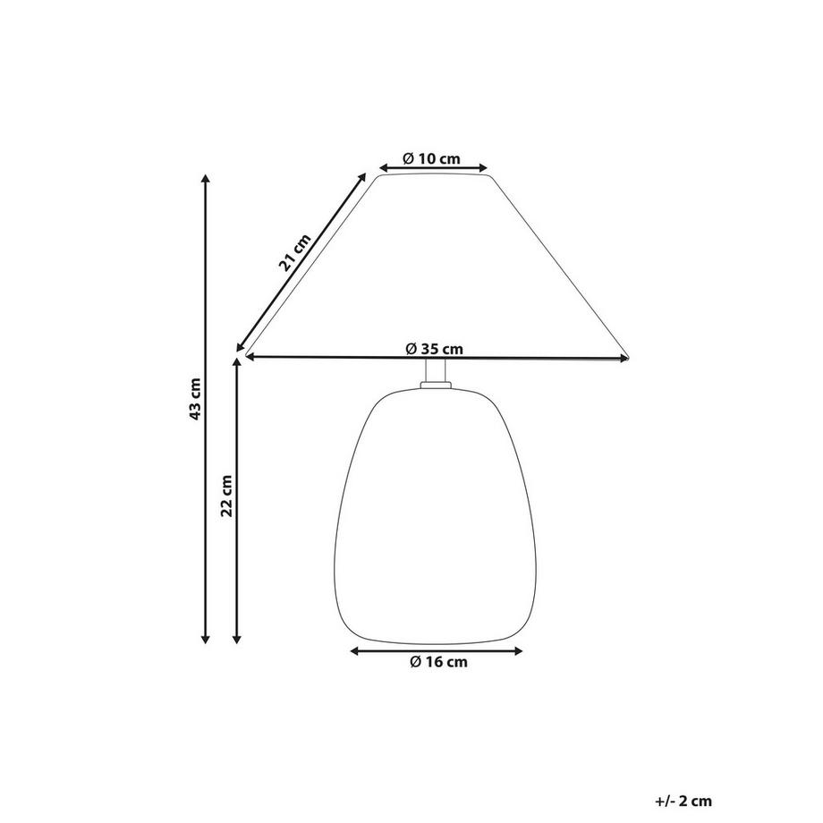 Beliani Lampada da tavolo en Ceramica  LUCHETTI  