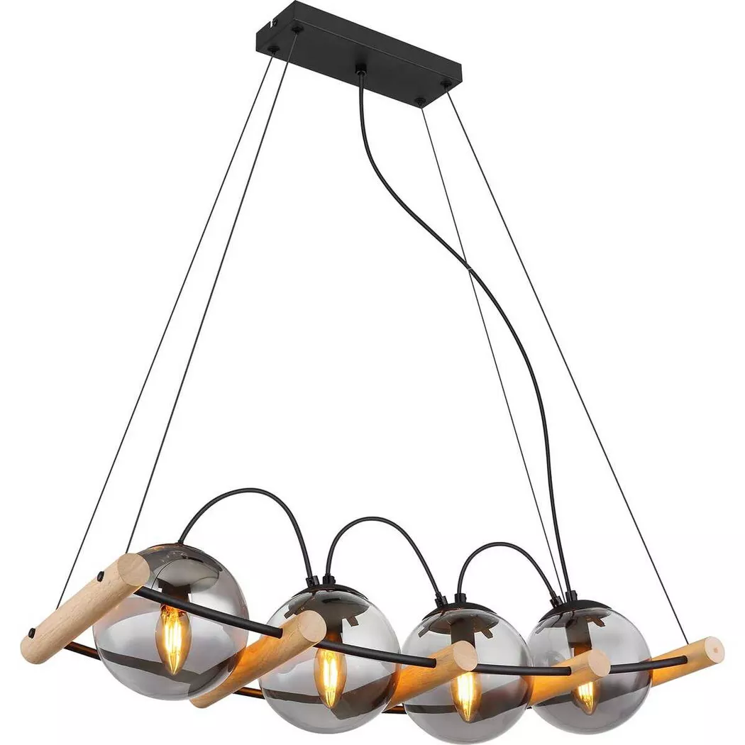 mutoni light – Hängeleuchte Leona Metall matt 4xE27, One Size