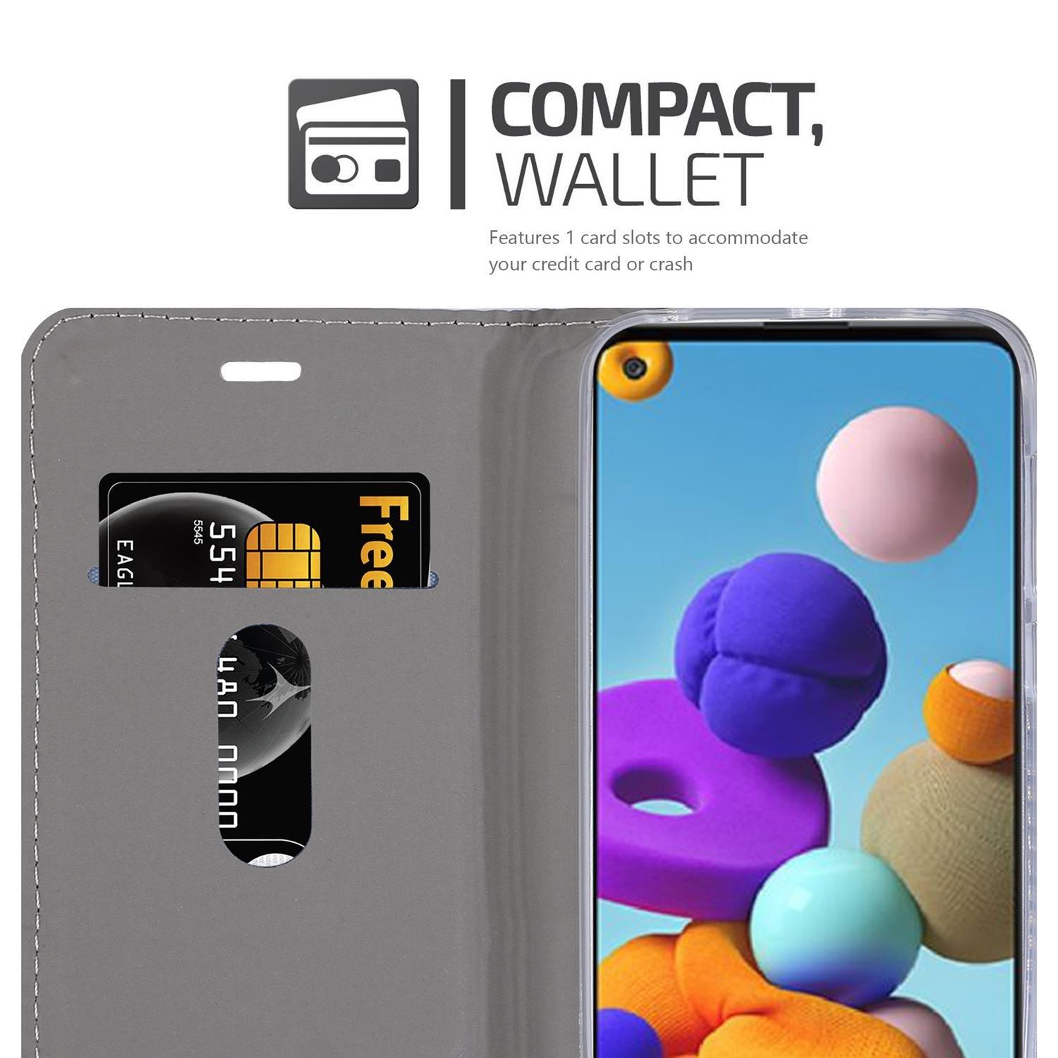 Cadorabo  Housse compatible avec Samsung Galaxy A21s - Coque de protection avec fermeture magnétique, fonction de support et compartiment pour carte 