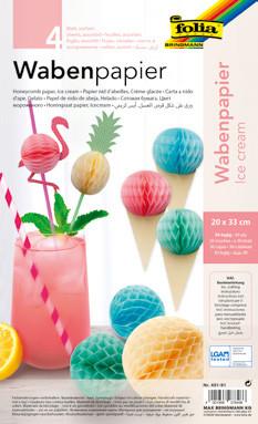 Image of 451-91 Kunstdruckpapier Kunstpapier 4 Blätter Multicolor