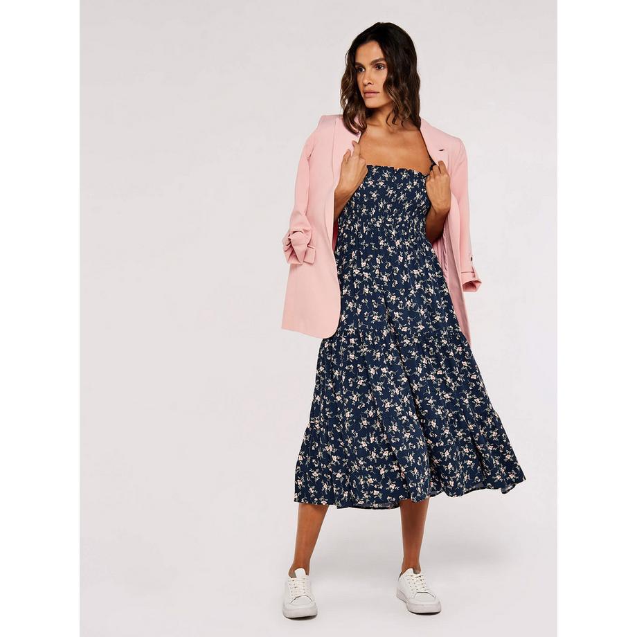 APRICOT Gestuftes Orchideen Print Kleid  