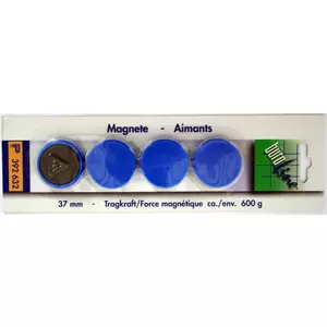 BÜROLINE Magnet 37 mm 392632 blau 4 Stück