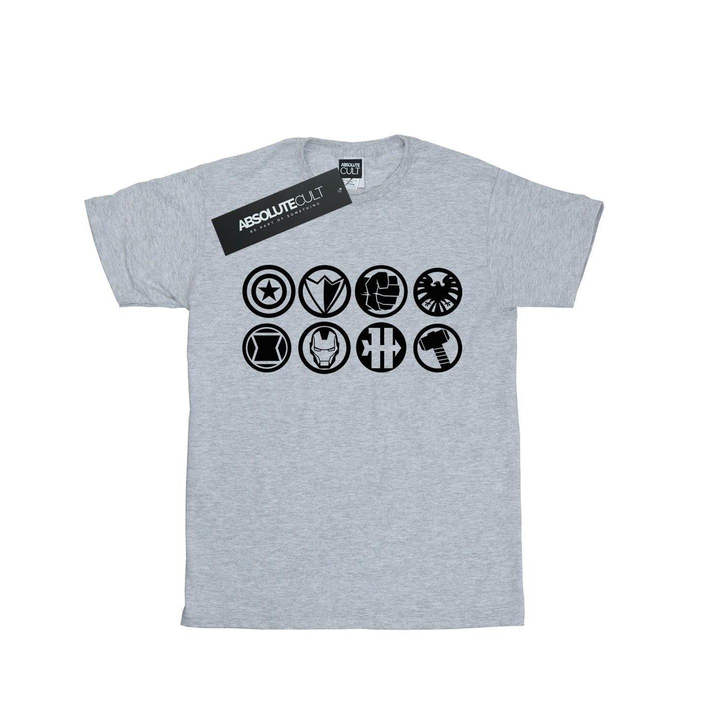 Image of Avengers Team Icons Tshirt Jungen Grau 116