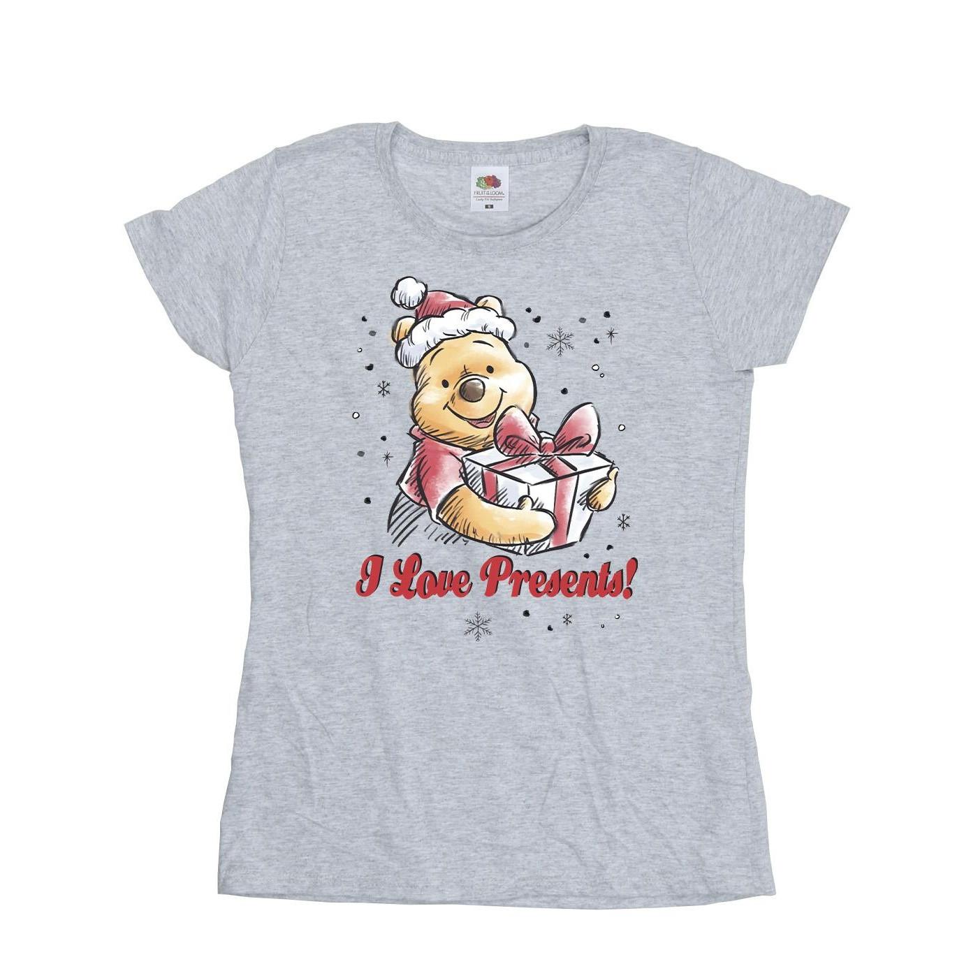 Image of Winnie The Pooh Love Presents Tshirt Damen Grau S